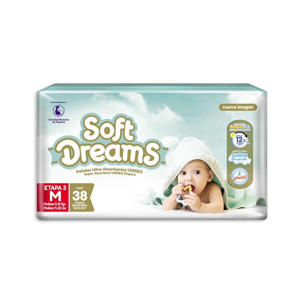 Soft Dreams Pañales para Bebé Etapa 2 Talla Ch 40 Piezas | Club Softys -  Club Hogar